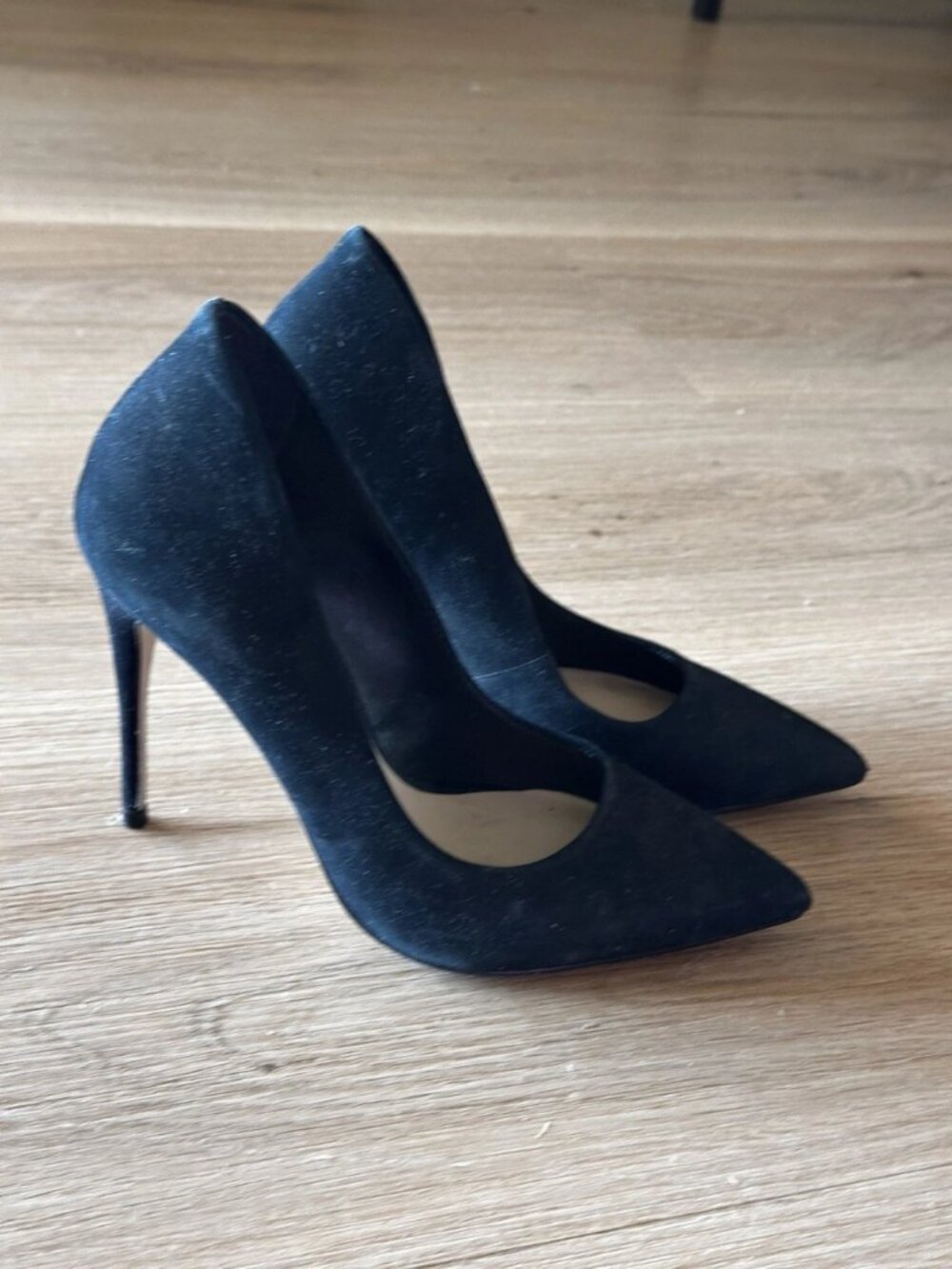ALDO Black Suede Stiletto Pointed Toe Pumps